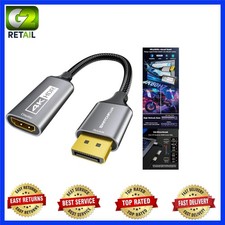 Active DisplayPort to HDMI Adapter 4K 60Hz,1440P/2K 120Hz Uni-Directional DP 1