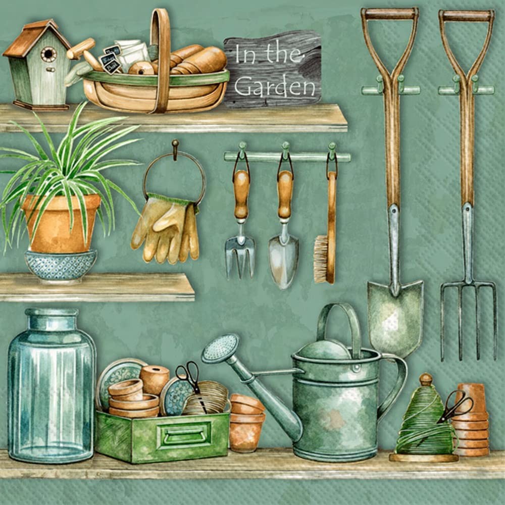 Бостонская международная 5 х 5 дюймов Бумажная салфетка для коктейлей В саду - Упаковка из 20 штук 2490₽