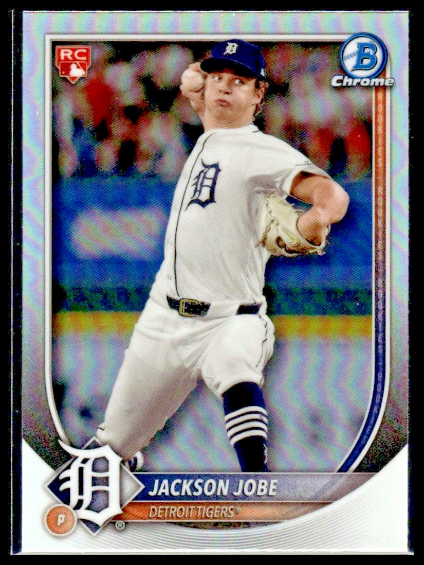 2025 Bowman #50 Jackson Jobe Bowman Chrome Red Rookie Logo