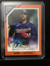Byron Buxton Auto  /25 2022 Topps Gallery Veterans Autographs #VA-BB Orange