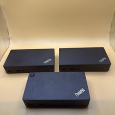 Lot of 3 Lenovo ThinkPad USB 3.0Pro Dock Docking Station DK1522 no power adapter