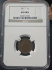 1877 Indian Head Cent 1¢ NGC VG8 BN SERIES KEY DATE