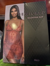 Red Lace Lingerie Babydoll Thong Set Size Small