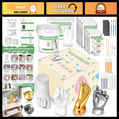 3D Baby Hand & Foot Casting Kit - 4 Pack Moulding Set, Perfect Baby Shower Gift,