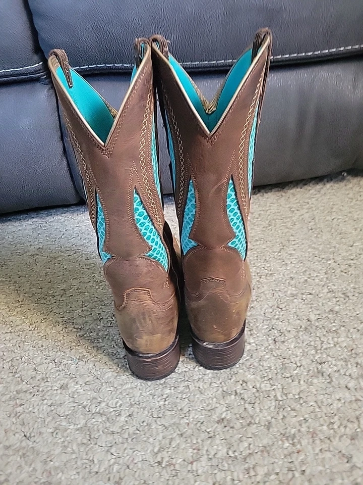 Botas Ariat Venttek Ultra Turqouis Marrón 12 Pulgadas Western 10023146 Mujer - Talla 7 B Foto 3 de 4