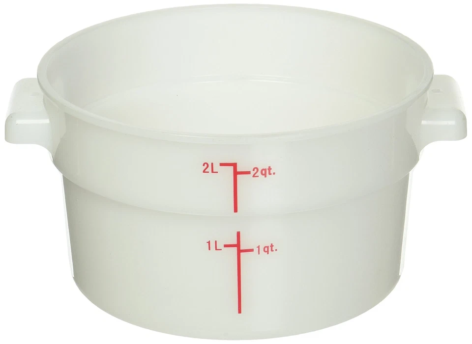 Heavy-Duty Round Food Storage Container, 2 Quart, White - Image 2 of 2