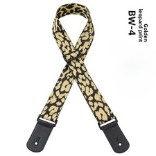 Premium Gitarrengurt Leopard strapazierfähiges Gurtband für Elektro-Akustik-Bass gewebt