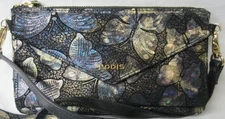 Lodis Leather Envelope Pouch Iridescent Butterfly Crossbody Bag Wallet w/RFID