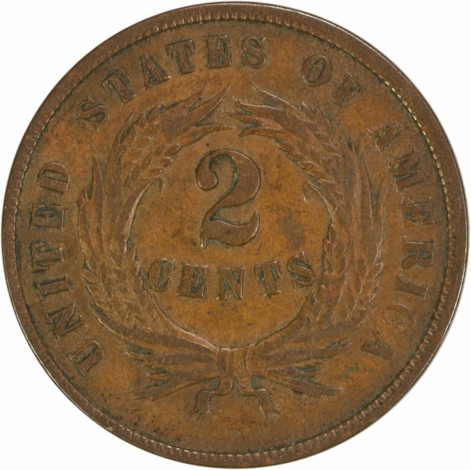 1868 Two Cent Piece VF Uncertified #124 - Image 2 of 2
