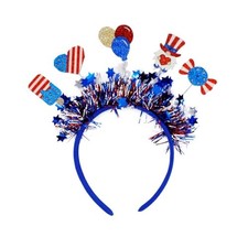 4th of July Headband, 250th USA Independence Day Patriotic Balloon Headband