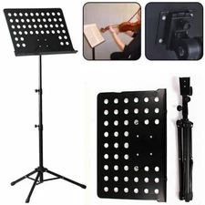 Sheet Music Stand-Metal Professional Portable Perforated Music Stand Adjustable