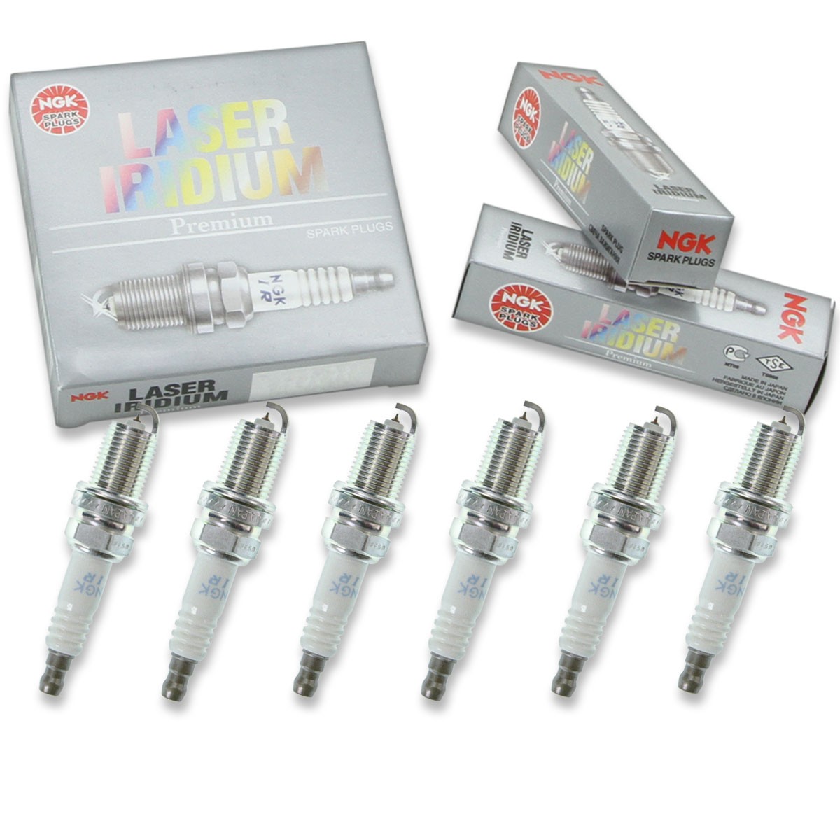 6 pcs NGK Laser Iridium Spark Plugs for 2002-2011 Audi A6 3.0L 3.2L V6 - ze