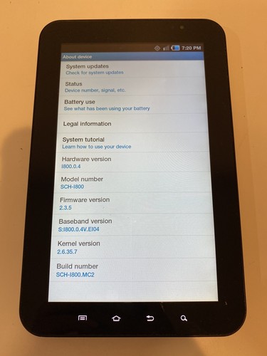 Samsung Galaxy Tab SCH-I800 2GB, Wi-Fi + 3G (Verizon), 7in - Black - Afbeelding 2 van 10