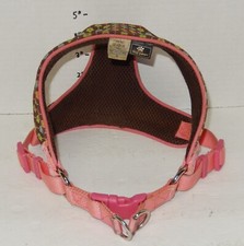 Top Paw Dog Harness Pink Brown Floral Size Medium