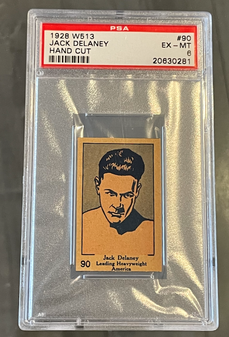 1928 W513 #90 JACK DELANEY (RC) ROOKIE BOXING PSA 6 EX-MT