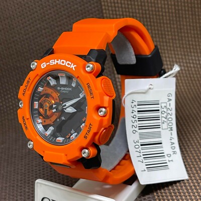 Casio G-Shock GA-2200M-4A Carbon Core Guard Analog Digital Orange