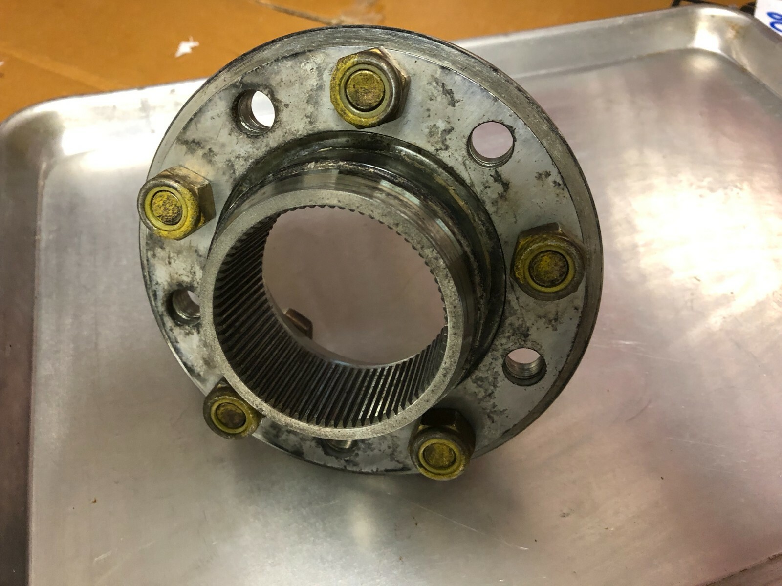 Ferrari OEM Testarossa 512 TR Splined Wheel Hub Retainer Ring Bolts Nuts 