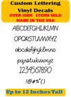 Custom Personalized Decal Vinyl Lettering Text Business Sign Handwritten Font vI