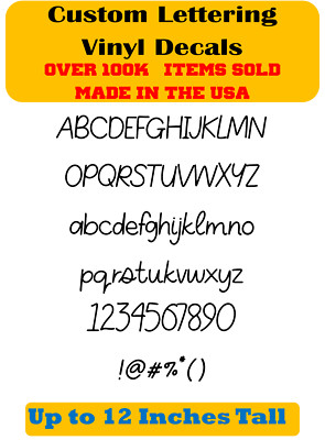 Lettering Invi Custom Personalized Decal Vinyl Lettering Text Business Sign ...