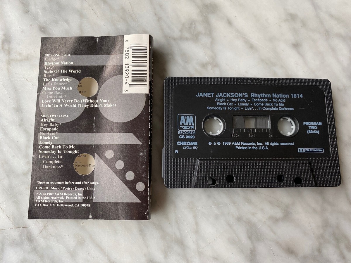 その他 Cassette Janet Jackson Rhythm Nation 1814 PCTY10001 A&amp;amp;M /00110 Cassette JANET JACKSON Rhythm Nation 1814 PCTY10001 A&M