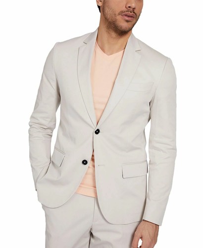 Marciano by Guess Mens Slim-Fit Blazer Beige Size 46 Two Button Jacket $228  #319 | eBay