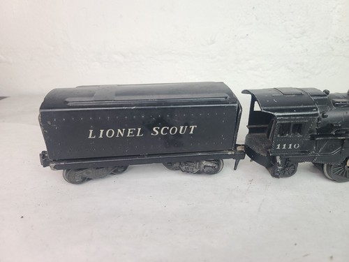 Lionel 1110 Scout Steam Locomotive W/ Tender Post War Black 2-4-2 Runs Read Desc - Picture 6 of 16