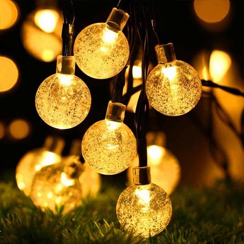 30-200 LED Solar String Light Garden Path Yard Waterproof Decor Lamp Globe Bulbs - Picture 17 of 17