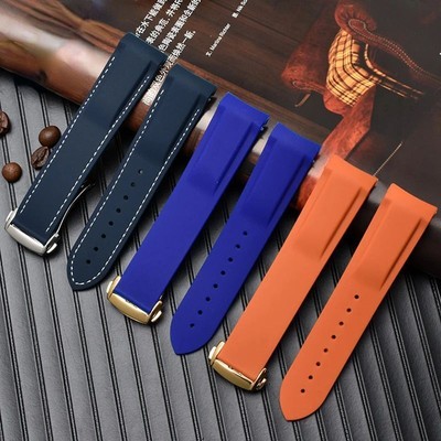Herren Silikon Uhrenarmband passend für Omega Seahorse Universe Ocean...