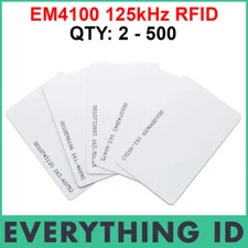 NEW 125KHz EM RFID PROXIMITY ACCESS KEY CARD ID READ LF TAG EM4100 CARDS