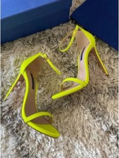 Stuart Weitzman Nudistcurve 100 Neon Green Stilettos