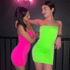 Sexy Off Shoulder Tube Dress Solid 2024 New Summer Women Bodycon Strapless Dress