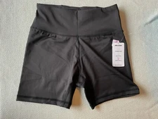 Ebb & Flow Black Small Compression Shorts With Pocket NWT