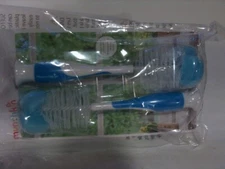 Munchkin  mckmk-0753 Sponge Bottle/Nipple Brush 2 pack Sealed - Blue/Blue 2-in-1