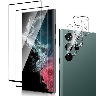 2X 3D Schutzglas für Samsung Galaxy S22 / S23 / Plus / Ultra Hartglas Kamera