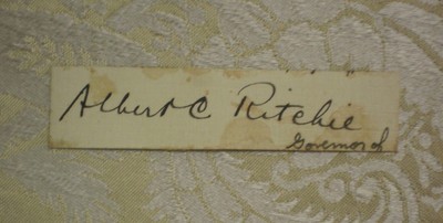 Albert C Richie Governor Maryland Autograph Signed Cutout Card