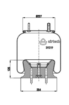 FOR VOLVO 350033 GM NAVISTAR AIRTECH 39219 AIR BAG FITS FIRESTONE W01-358-9219