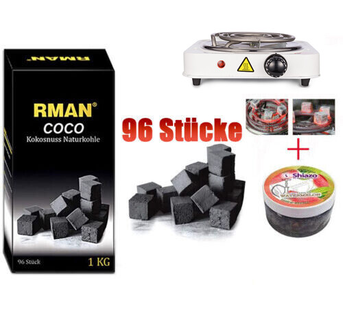 RMAN Shisha Kohleanzünder Elektrischer 1Kg Kohle Shishatabak Dampfsteine Shiazo - Bild 1 von 5