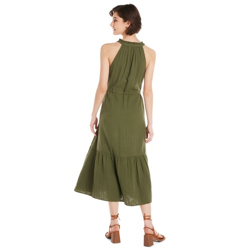 Time and Tru Women' Midi Double Cloth Dress Size L Sea Turtle --Z4-- - Picture 2 of 4