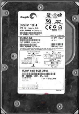 Seagate Cheetah 15K.4 ST336754LC 36GB 80-Pin SCSI Hard Drive F/W: D402