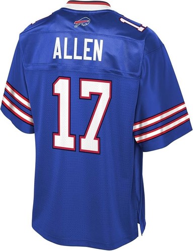 Ropa del equipo de la NFL para hombre Buffalo Bills Josh Allen #17 fútbol americano azul NFLPA camiseta XL - Imagen 1 de 3