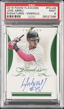 2016 PANINI FLAWLESS SIGNATURES EMERALD #FS-JAB JOSE ABREU #/5 PSA 9 AUTO
