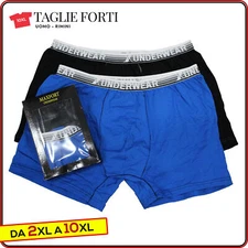 Big and tall men comfortable underwears boxer stretch cotton 2Pack made in italy