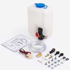 Windshield Washer Bottle Tank Pump Wiper System Reservoir Kit 12v Universal 1.5l