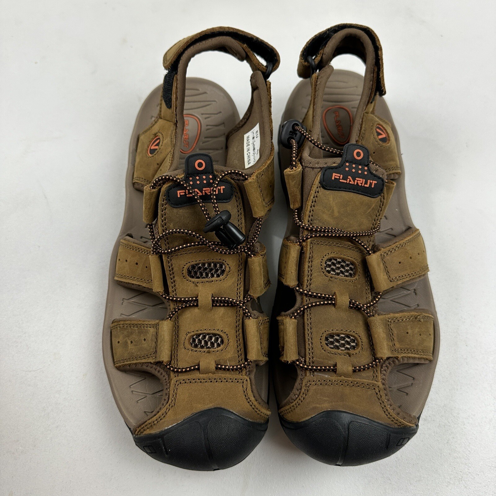 FLARUT Men's Sport Sandals Outdoor Hiking Sandals Closed Toe Leather US