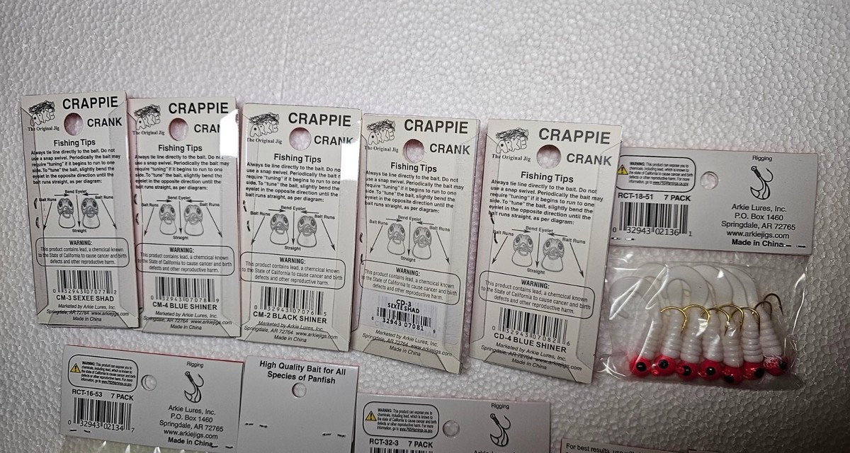 Lot De 20+ Leurres Crankbait Arkie - Assortiment Pour Pêche Au Crappie, Perche, Bar - NEUF