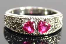 THE BRADFORD EXCHANGE Heart to Heart Ring Diamantring 925 Silber 62 Neu; K66 411