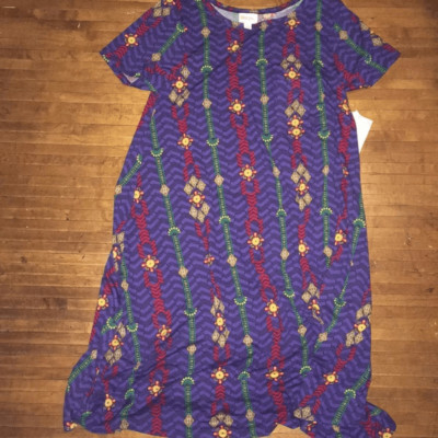 Lularoe purple Southwest S loungewear Carly Swing Dress