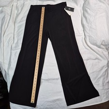 NWT CLARA SUN WOO DRESS PANTS WIDE LEG SPLIT HEM MADE IN USA LARGE