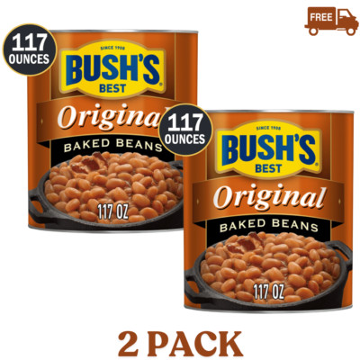 (2 pack) Bush's Original Baked Beans, Canned Beans, 117 oz Can.Best Price