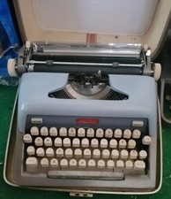 Antique Royal 2 Tone Blue/ Gray Vintage Typewriter thumbnail